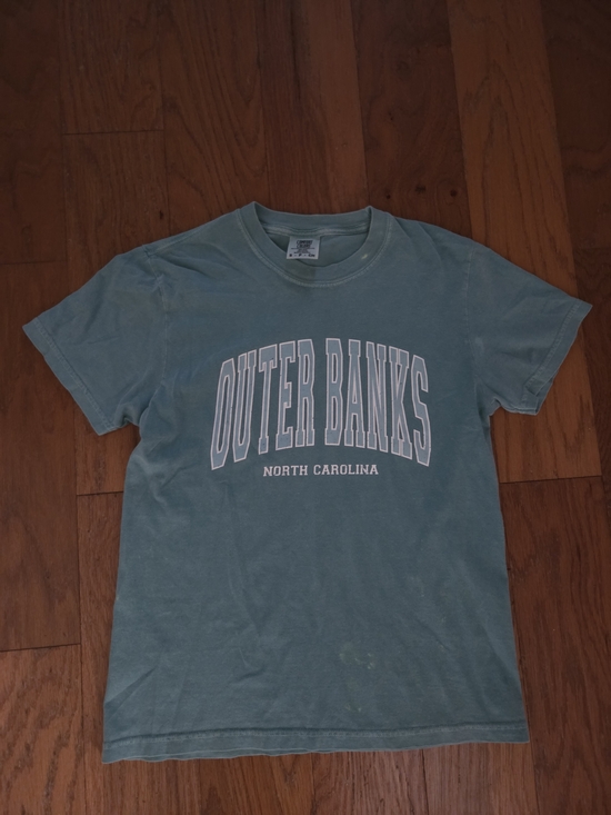 Comfort Colors Tops - Comfort Colors Outer Banks North Carolina Teal Short Sleeve Tee